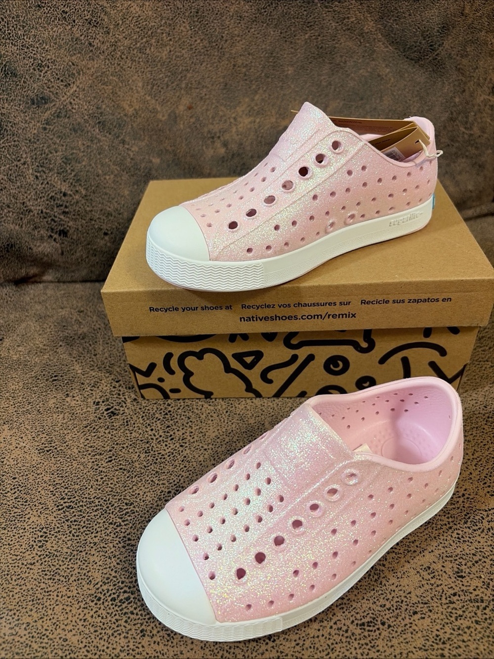 Native Shoes Unisex-Child Jefferson Bio-Bling Sneakers Size C 8